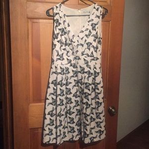 Eliza J Paper Crane Print Dress